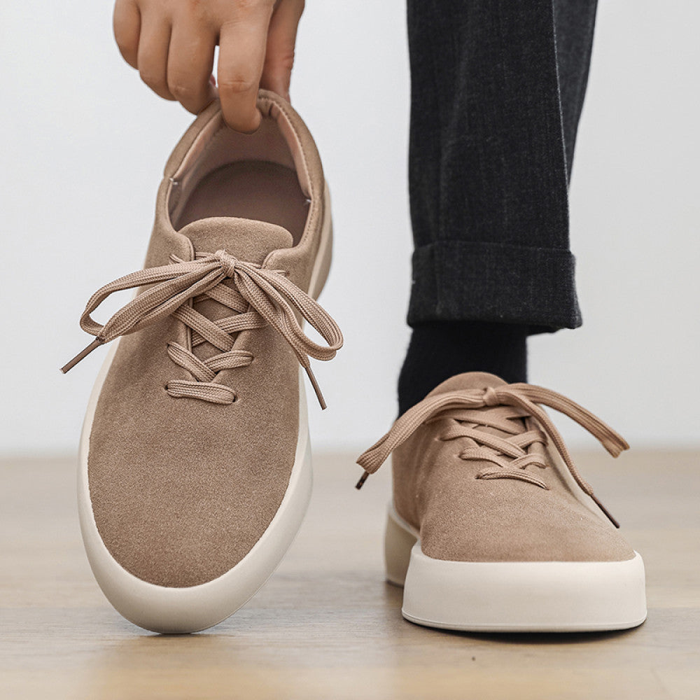 Men s shoes 2025 new autumn trend versatile retro suede leather shoes men s Hong Kong style sports and leisure work board shoes image 8