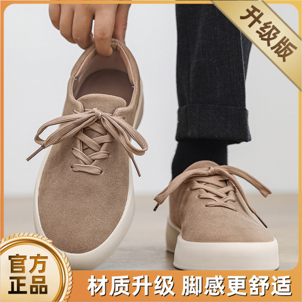 Men s shoes 2025 new autumn trend versatile retro suede leather shoes men s Hong Kong style sports and leisure work board shoes