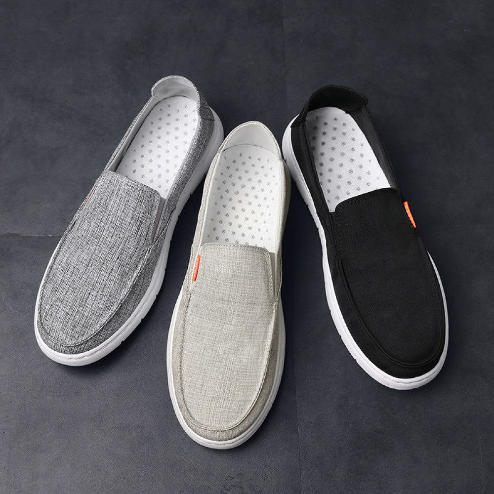 2025 new foot on autumn bean shoes men s anti odor trend canvas casual trendy shoes versatile old Beijing cloth shoes image 1
