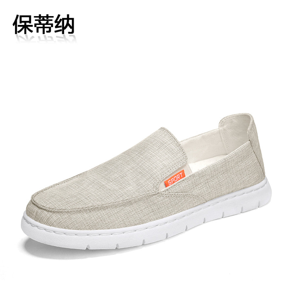 2025 new foot on autumn bean shoes men s anti odor trend canvas casual trendy shoes versatile old Beijing cloth shoes image 2