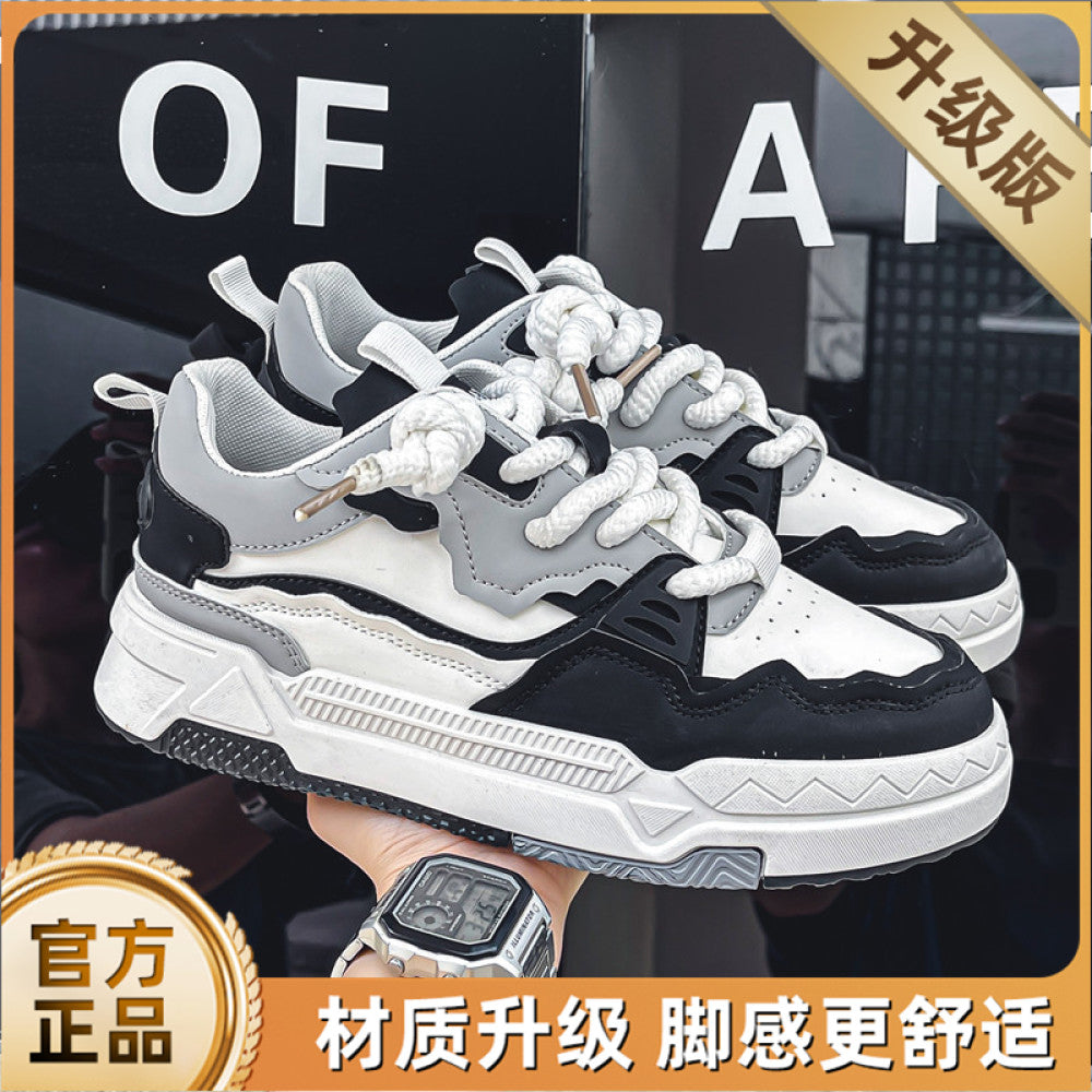 Trendy brand men s shoes 2025 new autumn Korean version versatile youth casual board shoes student thick soled sports white shoes image 110