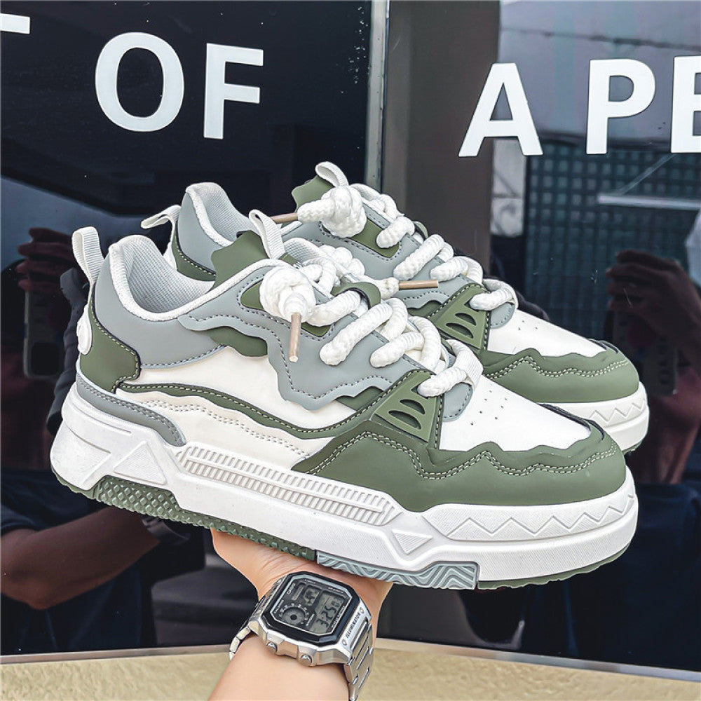 Trendy brand men s shoes 2025 new autumn Korean version versatile youth casual board shoes student thick soled sports white shoes image 55