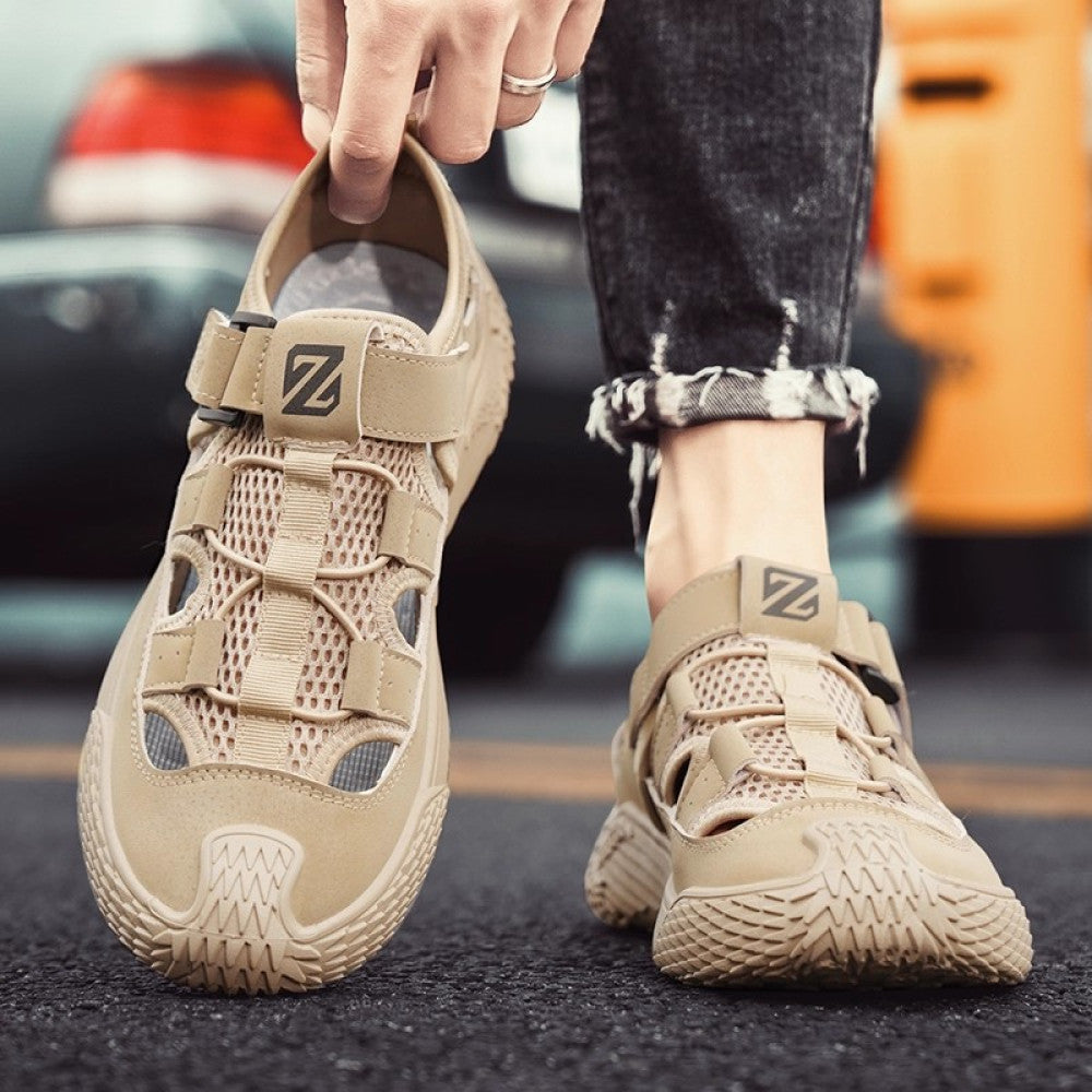 Men s sandals summer 2025 new hollow out outdoor sports beach shoes anti slip and wear resistant outdoor toe wrapped water shoes image 68