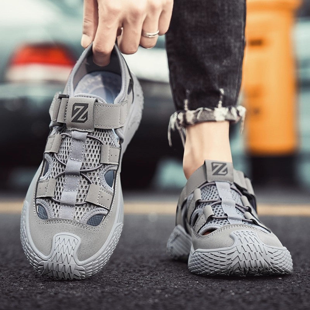 Men s sandals summer 2025 new hollow out outdoor sports beach shoes anti slip and wear resistant outdoor toe wrapped water shoes image 83