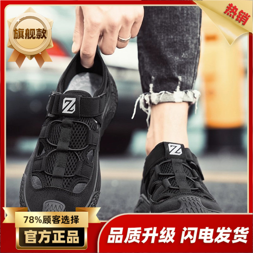 Men s sandals summer 2025 new hollow out outdoor sports beach shoes anti slip and wear resistant outdoor toe wrapped water shoes image 50