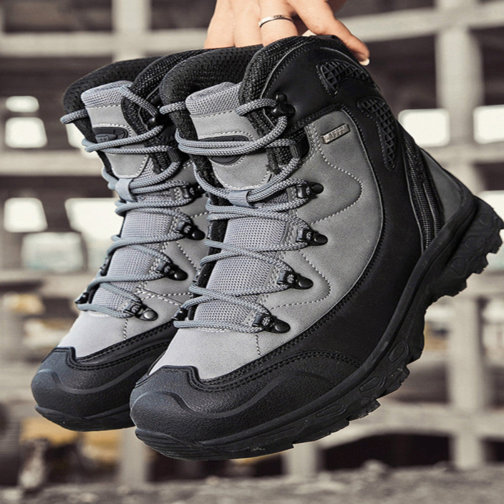 Autumn and winter new outdoor boots 47 combat boots 46 men s plus size mountain off road shoes anti fall and anti stab rescue boots image 0