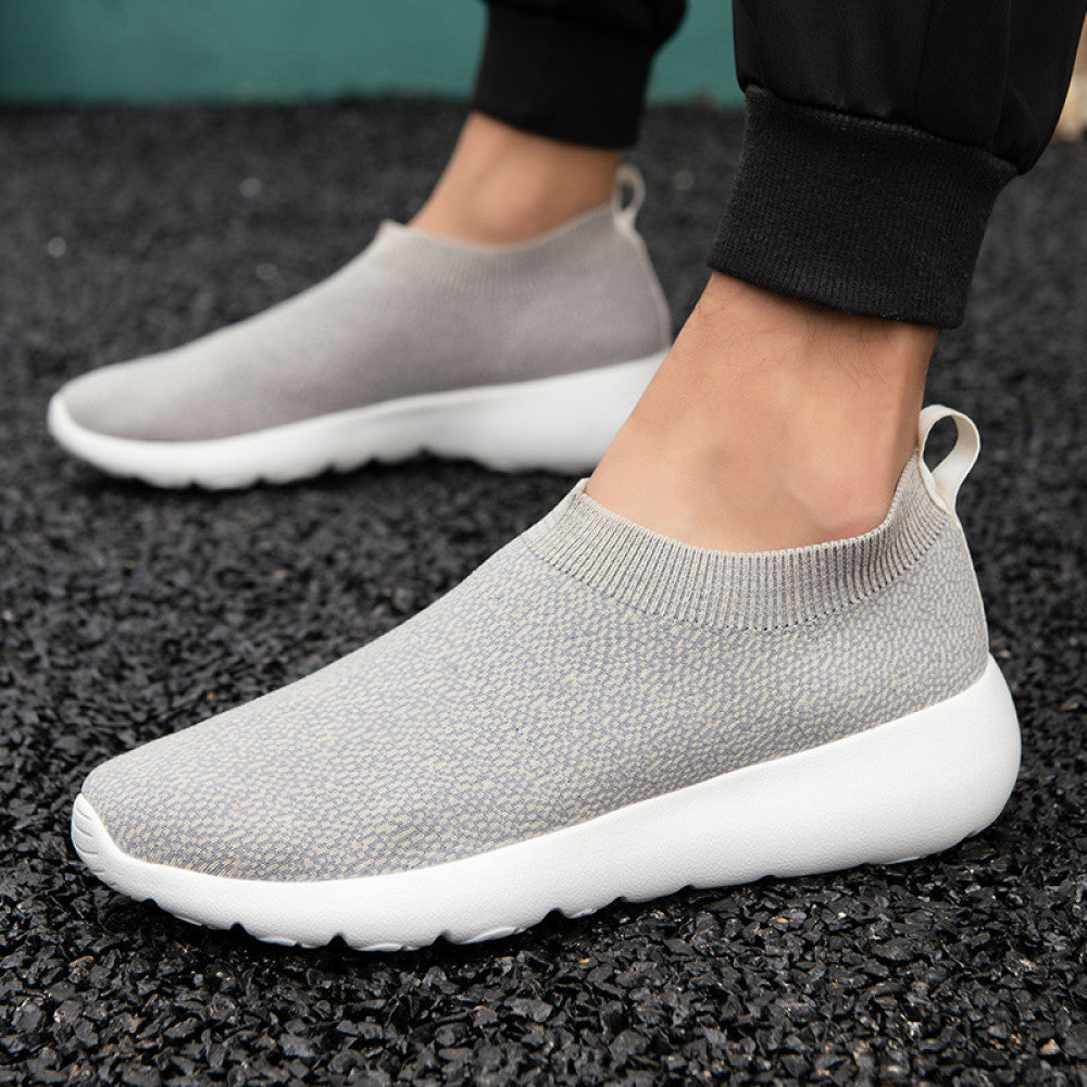 Spring new lightweight sports running shoes with anti slip and elastic soft sole cover versatile casual lazy shoes for men image 54