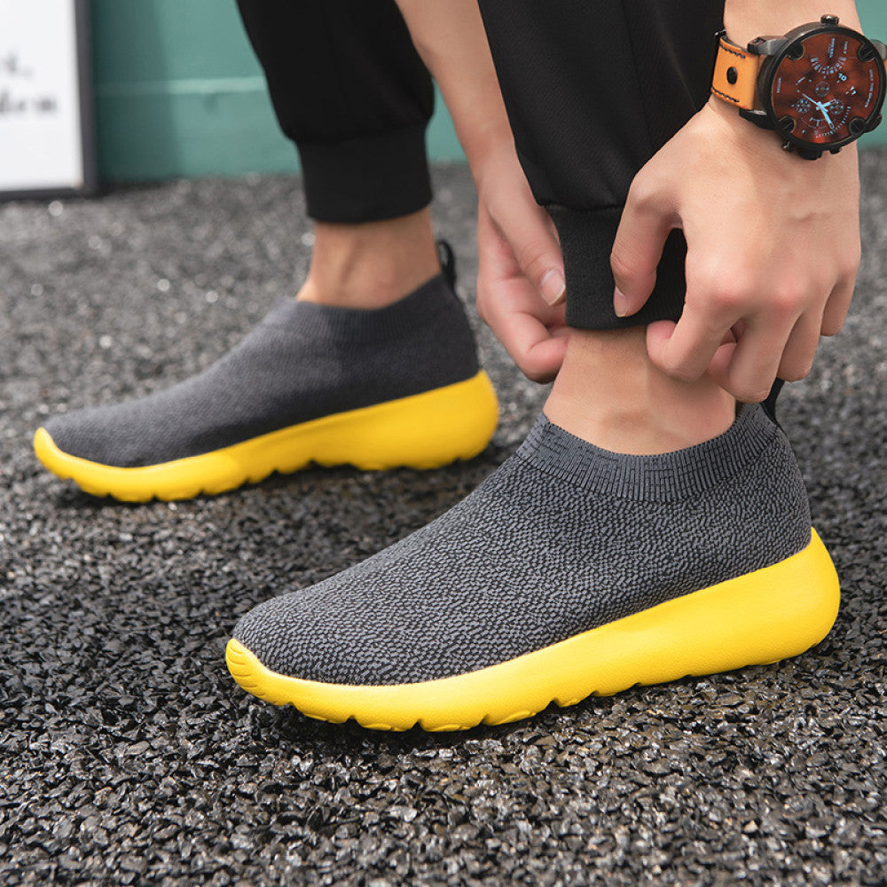Spring new lightweight sports running shoes with anti slip and elastic soft sole cover versatile casual lazy shoes for men image 98