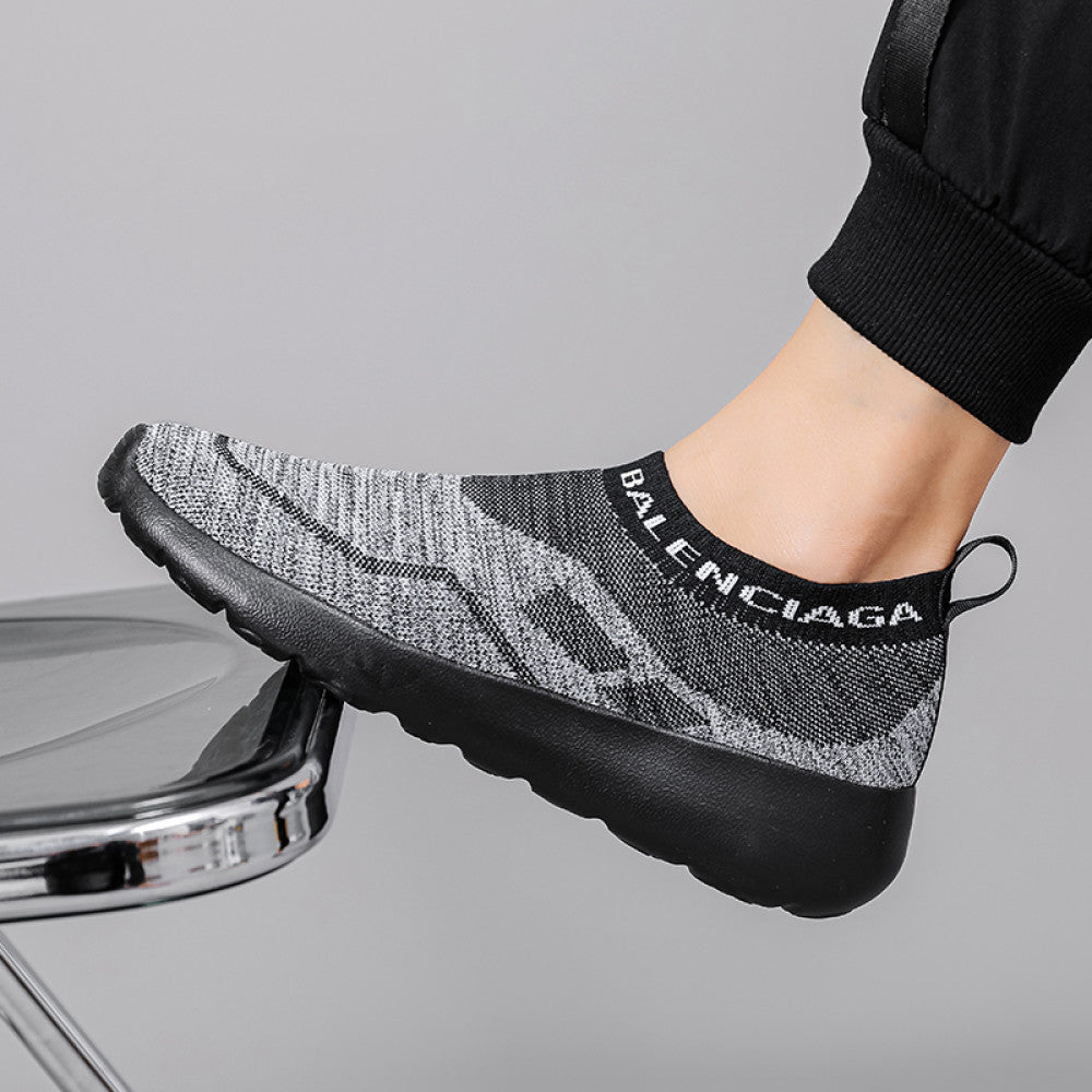 Spring new lightweight sports running shoes with anti slip and elastic soft sole cover versatile casual lazy shoes for men image 116