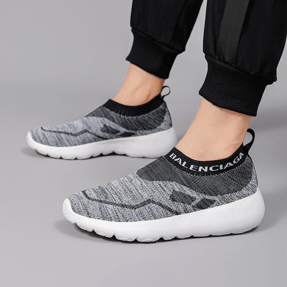 Spring new lightweight sports running shoes with anti slip and elastic soft sole cover versatile casual lazy shoes for men image 123