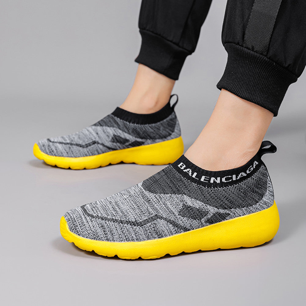Spring new lightweight sports running shoes with anti slip and elastic soft sole cover versatile casual lazy shoes for men image 148