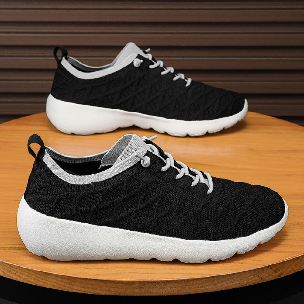 Spring new lightweight sports running shoes with anti slip and elastic soft sole cover versatile casual lazy shoes for men image 5