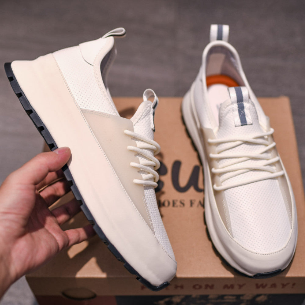 Zou Suo men s shoes genuine leather summer new versatile shoes comfortable breathable no smell foot shoes men s casual thick sole 3067