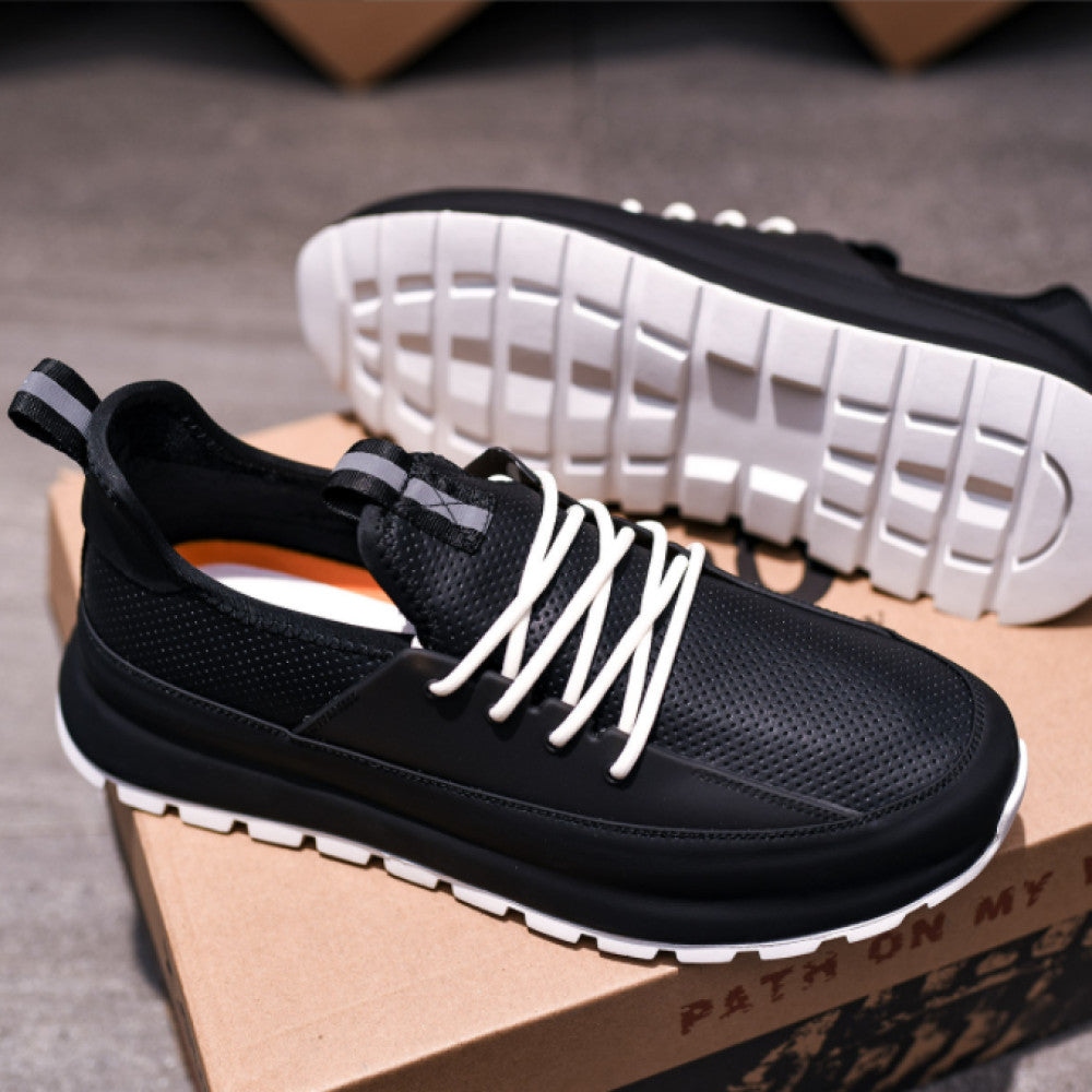 Zou Suo men s shoes genuine leather summer new versatile shoes comfortable breathable no smell foot shoes men s casual thick sole 3067 image 51