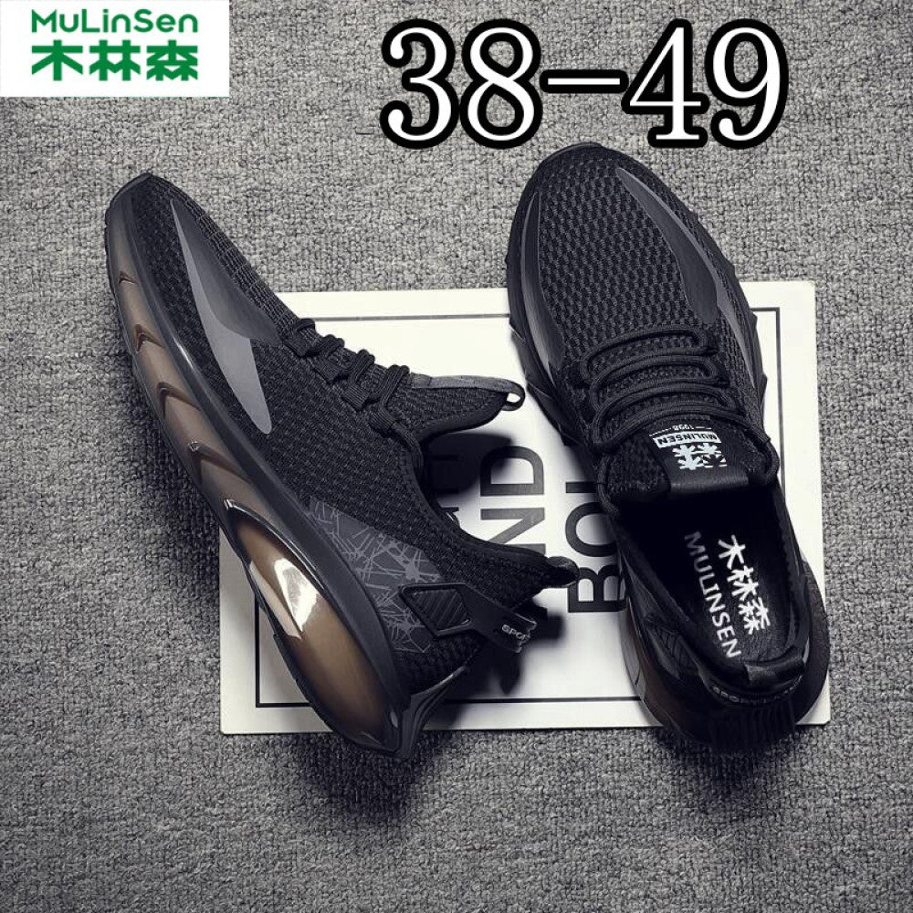 Mullinson Men s Shoes 2025 New Network Summer Breathable Flyknit Deodorizer Casual Oversized Thin Sports Coconut image 55