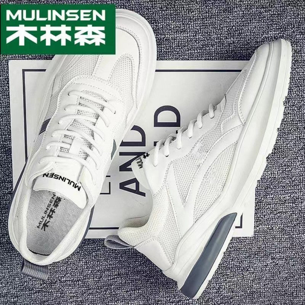 Mullinson Men s Shoes 2025 New Network Summer Breathable Flyknit Deodorizer Casual Oversized Thin Sports Coconut