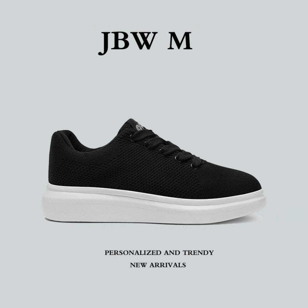 Stepping on poop flying woven black and white board shoes lightweight and breathable comfortable for both men and women sports and leisure shoes skateboard shoes pure black walking shoes image 18
