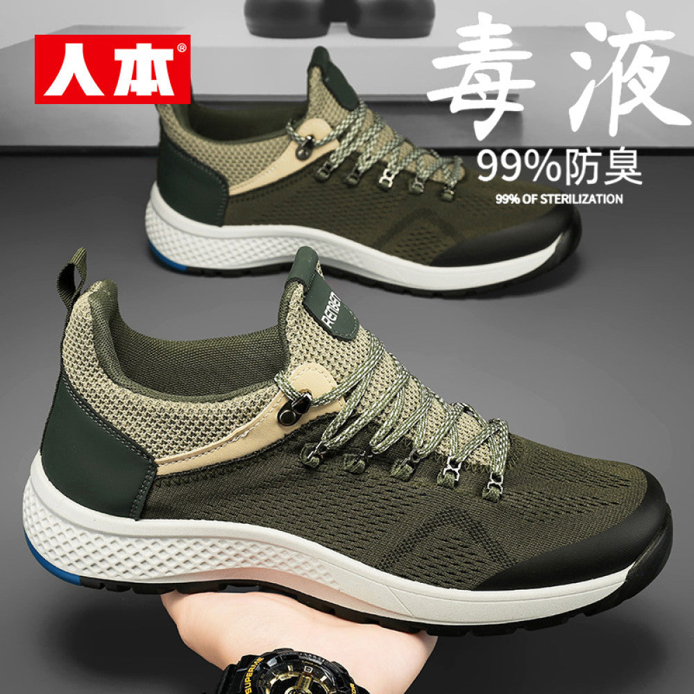 Renben men s shoes 2024 summer sports casual shoes new men s lightweight non slip soft sole breathable deodorant running shoes image 4