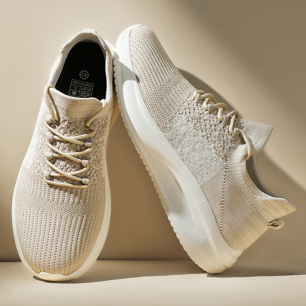 Counter Socks Men s Shoes Summer Breathable Flyknit Mesh Mesh Shoes Men s Casual Running Thick Bottom Coconut Dad Sports image 16