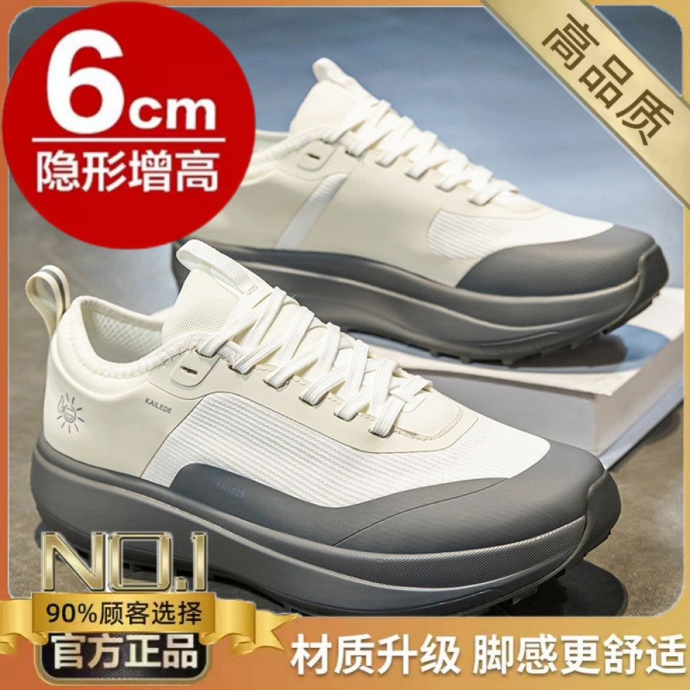 Men s shoes 2025 new summer casual versatile breathable explosive fashion anti slip thick sole height increasing dad shoes image 101