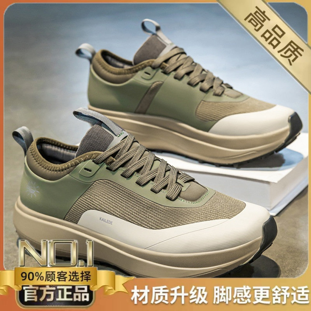 Men s shoes 2025 new summer casual versatile breathable explosive fashion anti slip thick sole height increasing dad shoes image 12