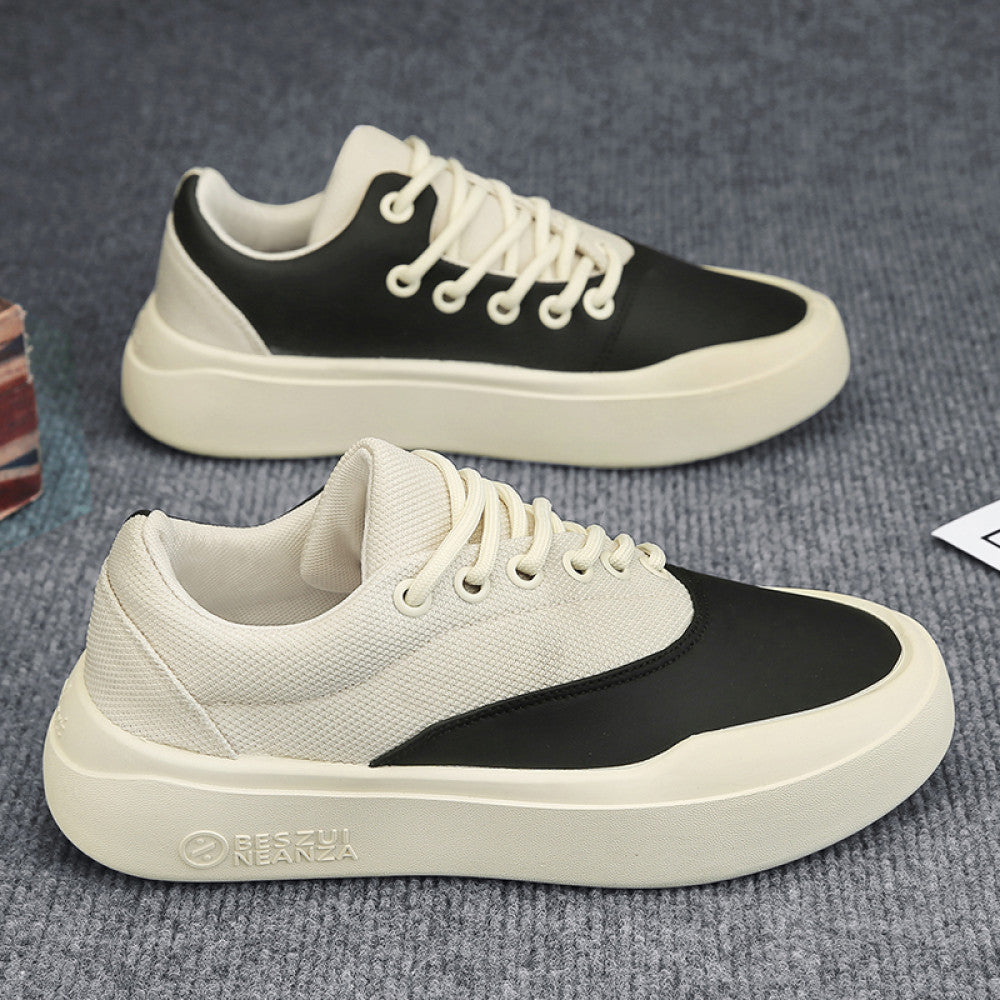 Men s shoes 2025 new summer breathable niche design high end youth trend all match sports casual sneakers