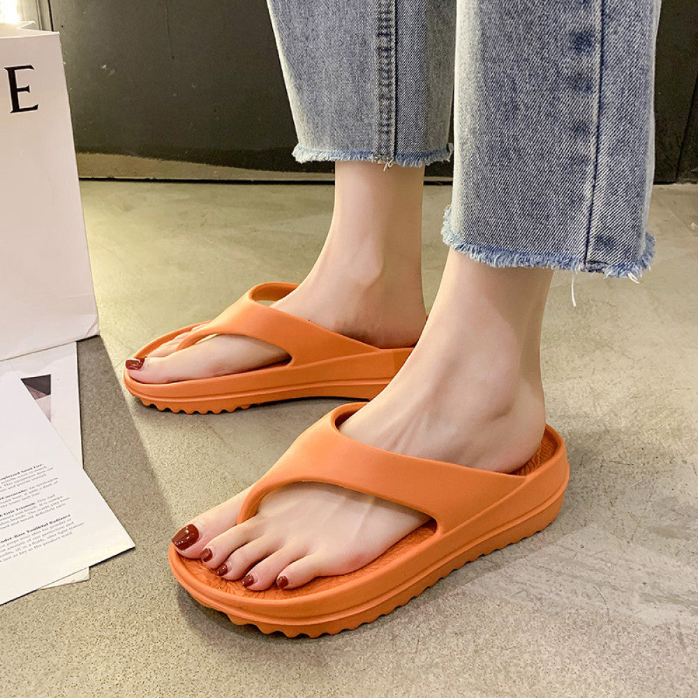 New herringbone slippers for women wearing summer fashion thick soled anti slip couple beach soft soled flip flops for men image 12