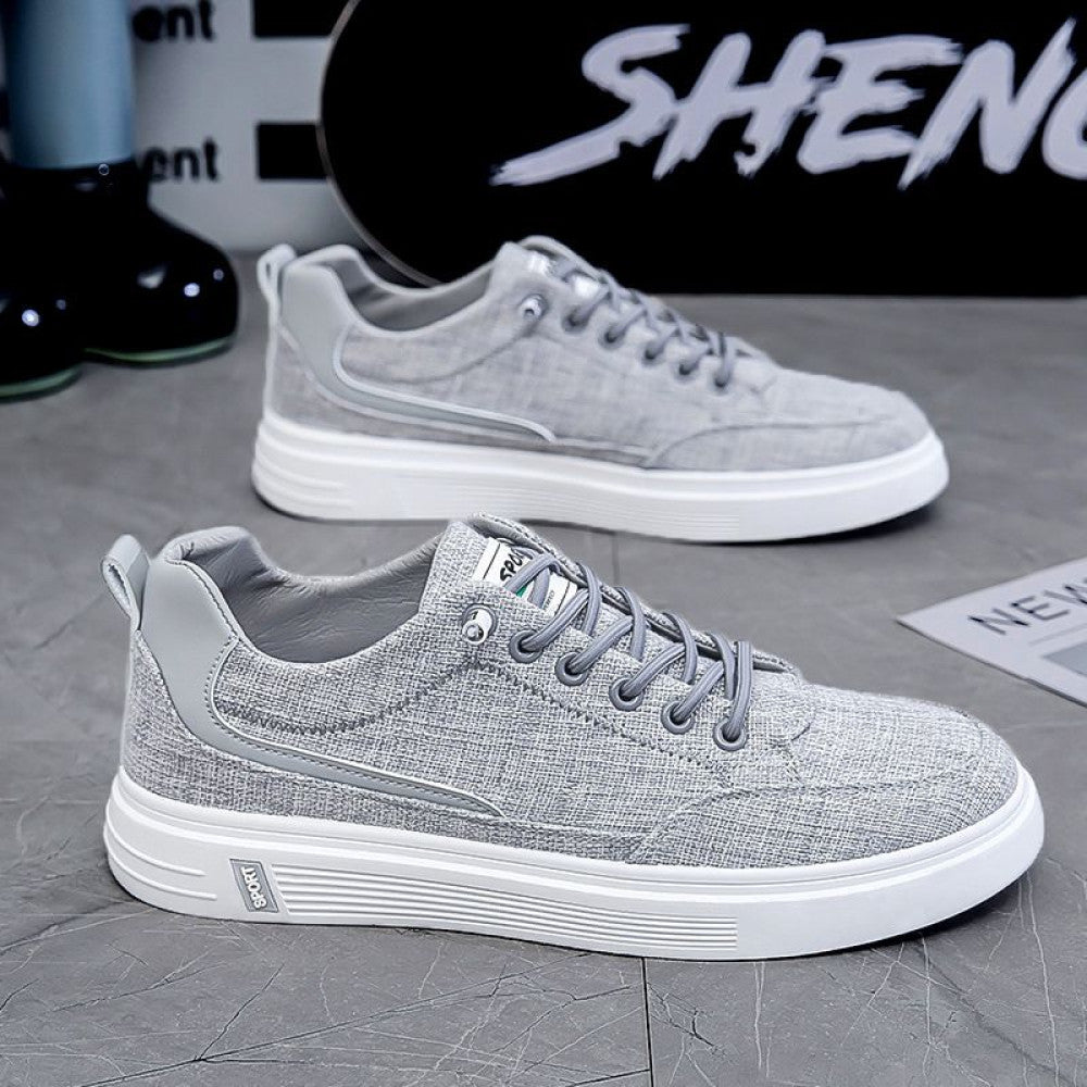 Men s shoes spring 2024 new sports casual cloth shoes men s work canvas men s linen flat shoes image 87