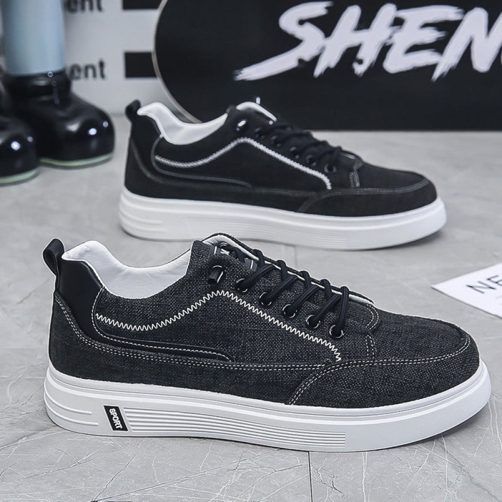 Men s shoes spring 2024 new sports casual cloth shoes men s work canvas men s linen flat shoes image 106