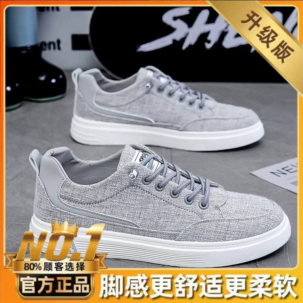 Men s shoes spring 2024 new sports casual cloth shoes men s work canvas men s linen flat shoes image 113