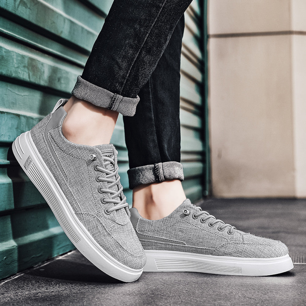 Old Beijing Cloth Shoes 2025 Summer Breathable Soft soled Work Shoes for Men Retro Lightweight Casual Board Shoes for Men image 3