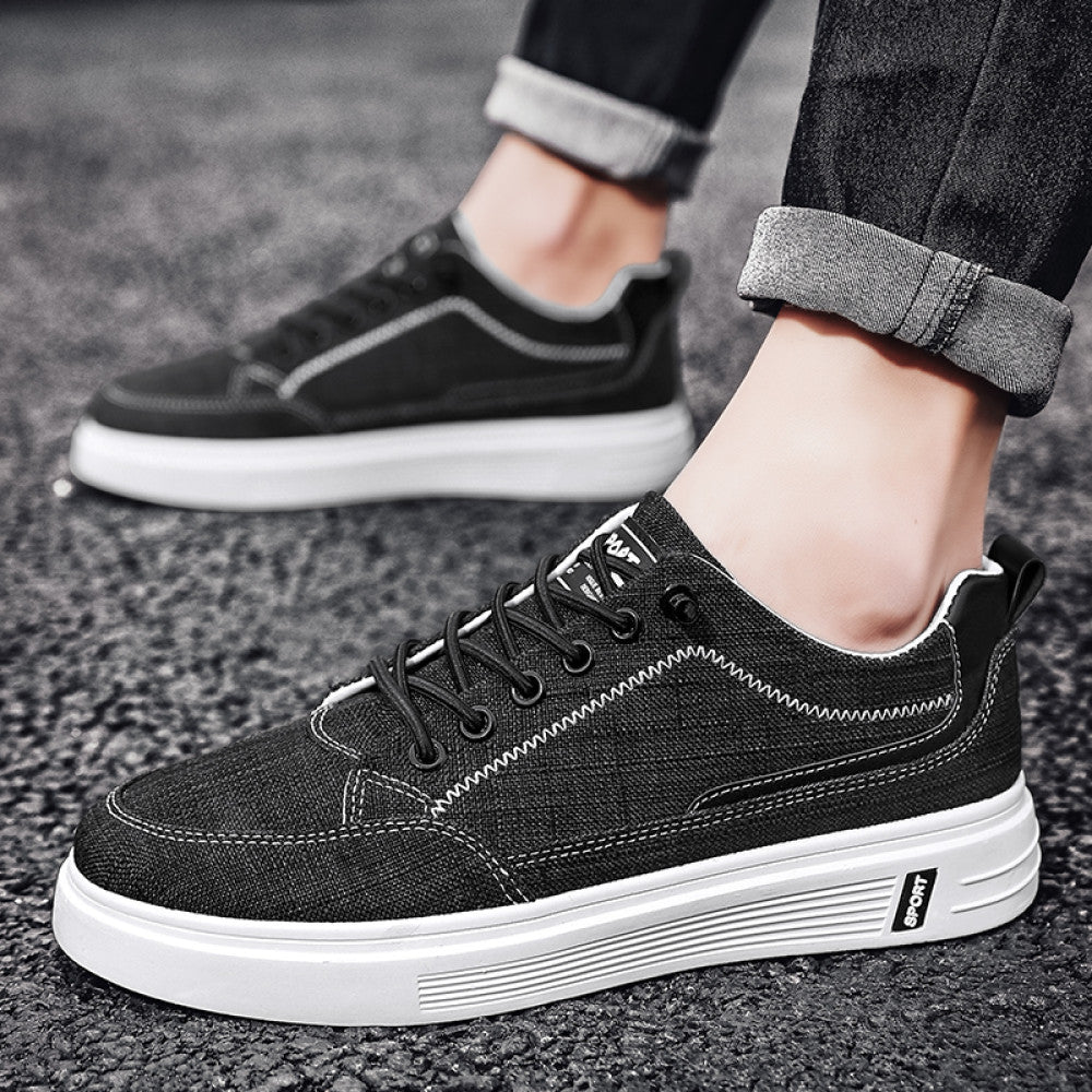 Old Beijing Cloth Shoes 2025 Summer Breathable Soft soled Work Shoes for Men Retro Lightweight Casual Board Shoes for Men image 4