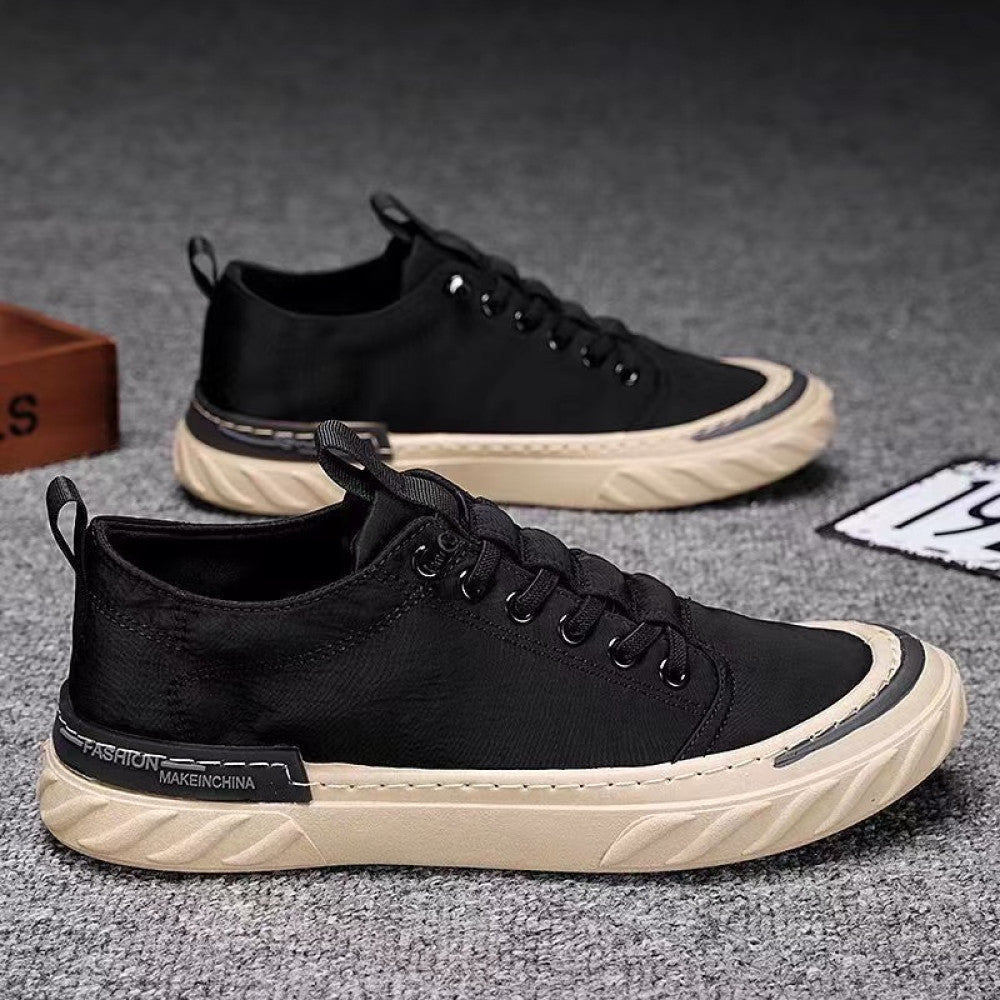 Old Beijing Cloth Shoes 2025 Summer Breathable Soft soled Work Shoes for Men Retro Lightweight Casual Board Shoes for Men