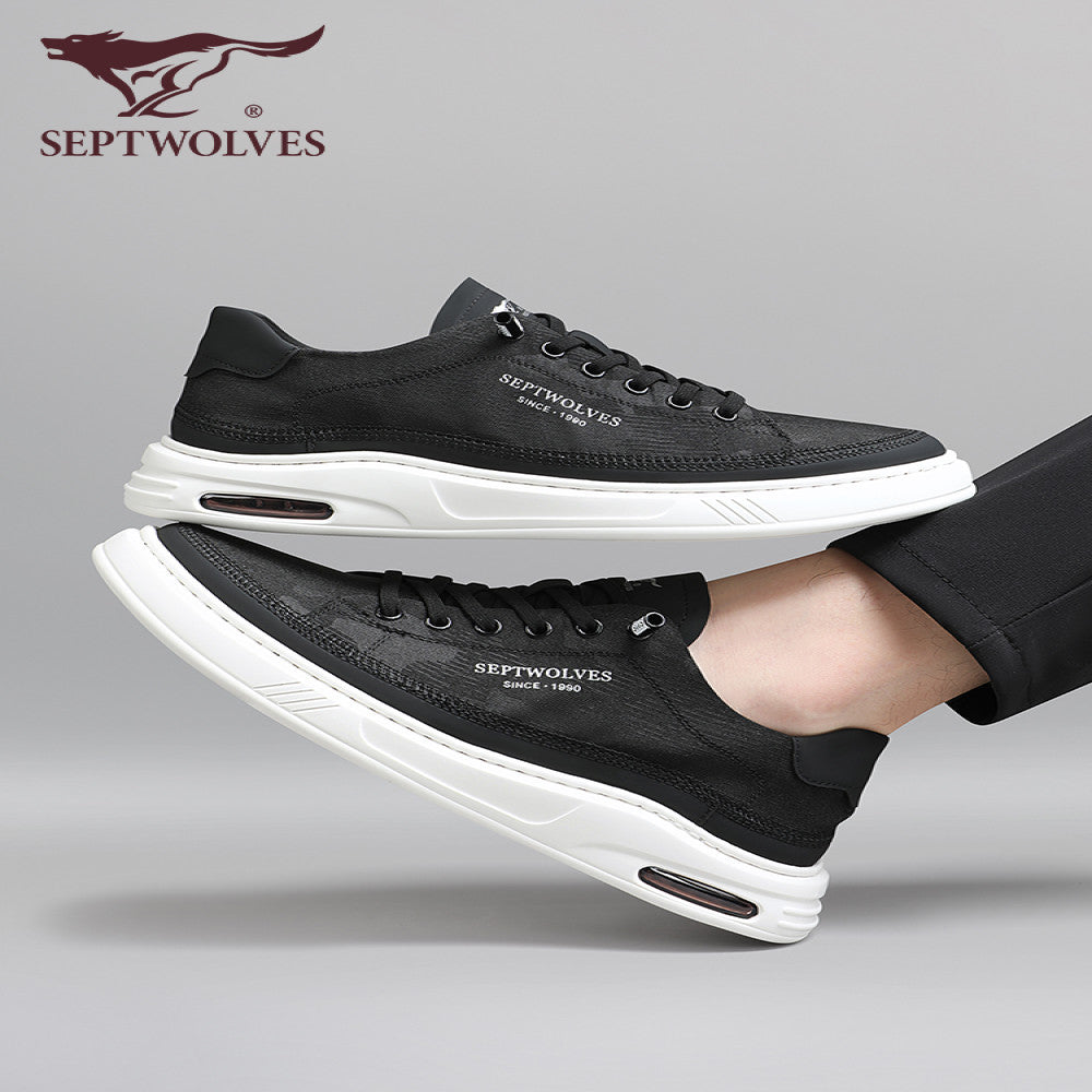 Septwolves men s canvas shoes summer new casual flat shoes men s low top lazy cloth shoes men s breathable sneakers image 5