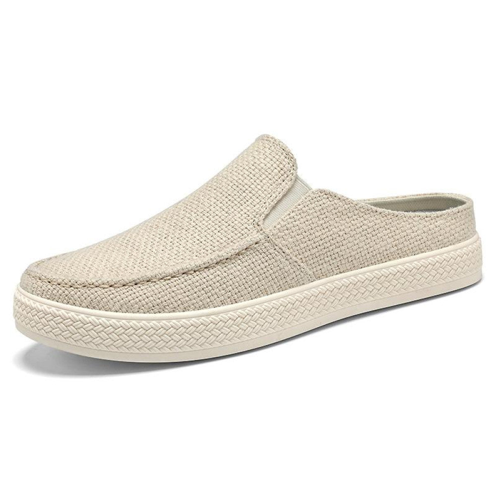 Canvas men s shoes summer breathable linen cloth shoes old Beijing one foot kick men s casual board shoes versatile lazy trendy shoes