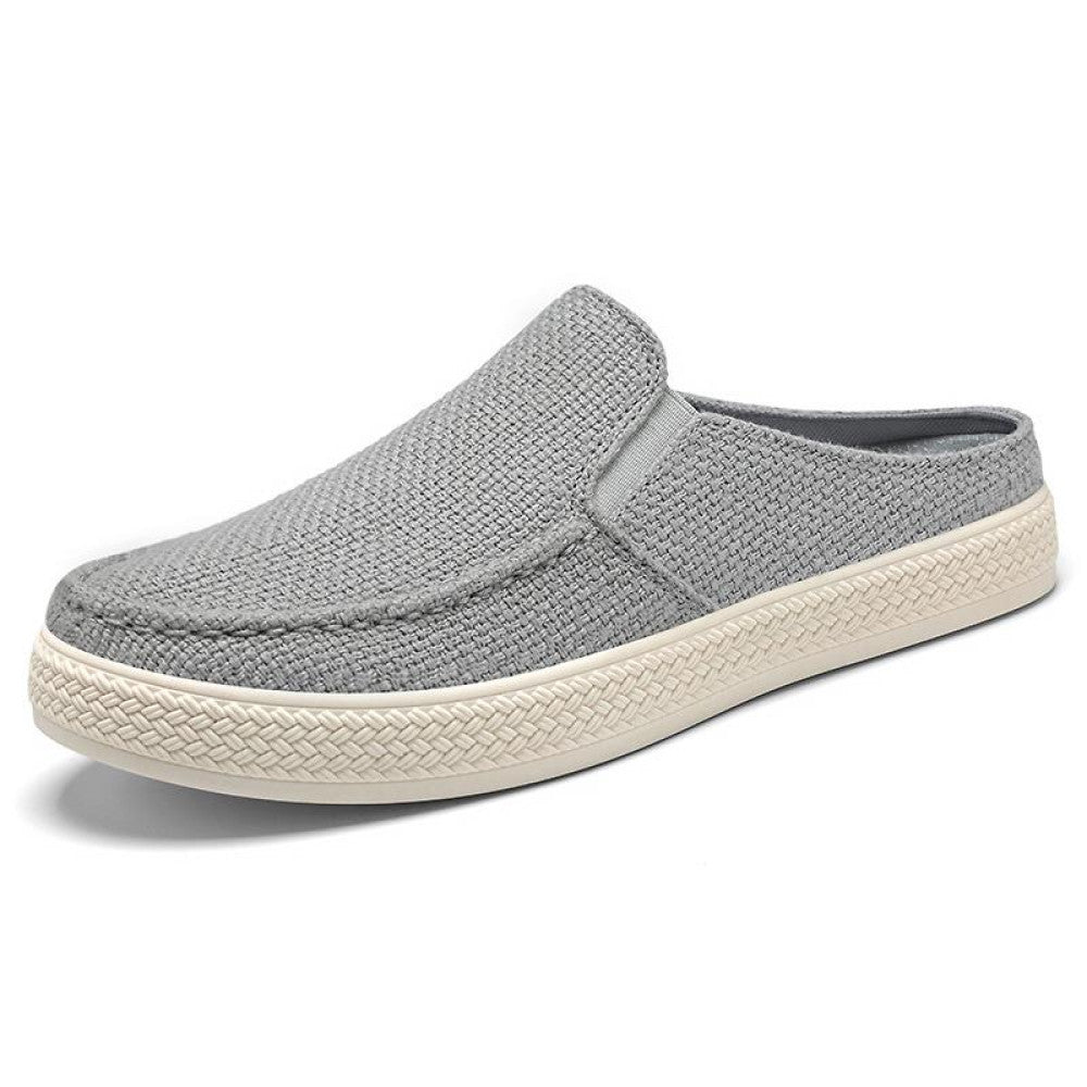 Canvas men s shoes summer breathable linen cloth shoes old Beijing one foot kick men s casual board shoes versatile lazy trendy shoes image 67