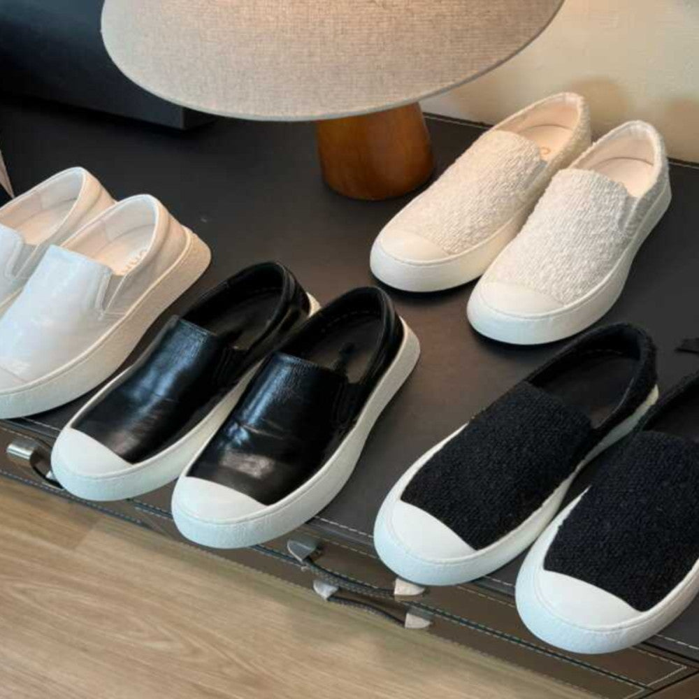 2024 height increasing thick soled versatile genuine leather loafers casual white shoes small fragrant style single kick shoes for women image 0