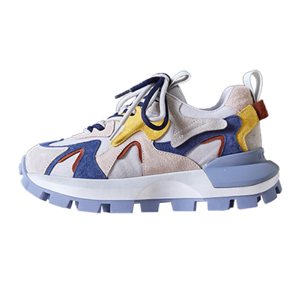 Little waist thick soled waffle Forrest Gump shoes for women 2025 new autumn popular super hot sports and leisure versatile dad shoes