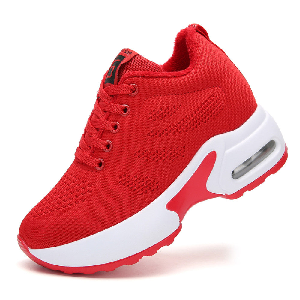 8cm invisible height enhancing thick soled sports shoes for petite women mesh breathable casual shoes for women travel shoes