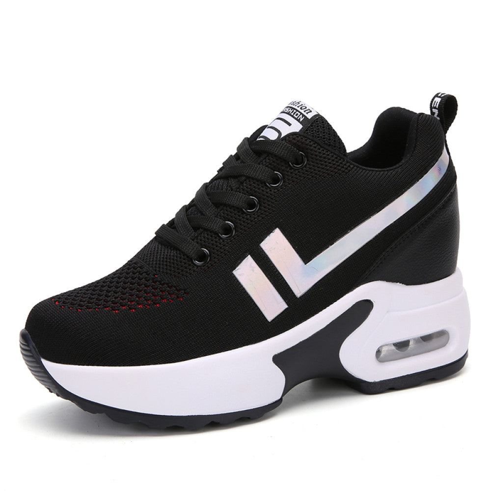 8cm invisible height enhancing thick soled sports shoes for petite women mesh breathable casual shoes for women travel shoes image 54