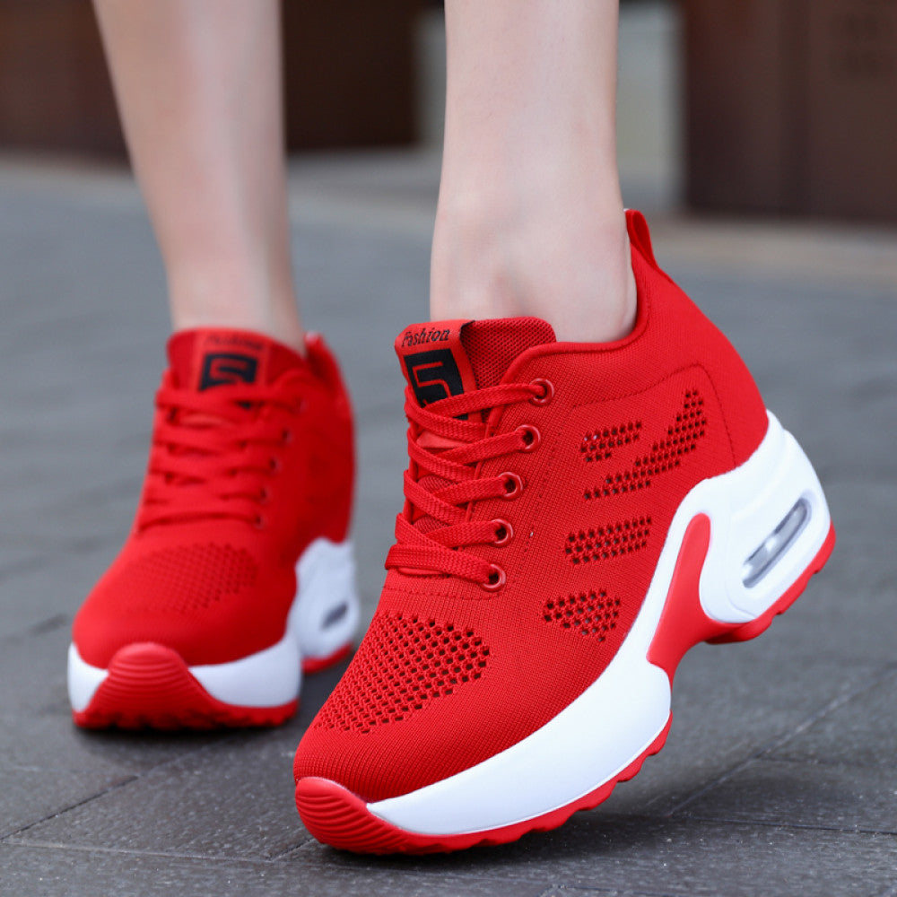 8cm invisible height enhancing thick soled sports shoes for petite women mesh breathable casual shoes for women travel shoes image 71