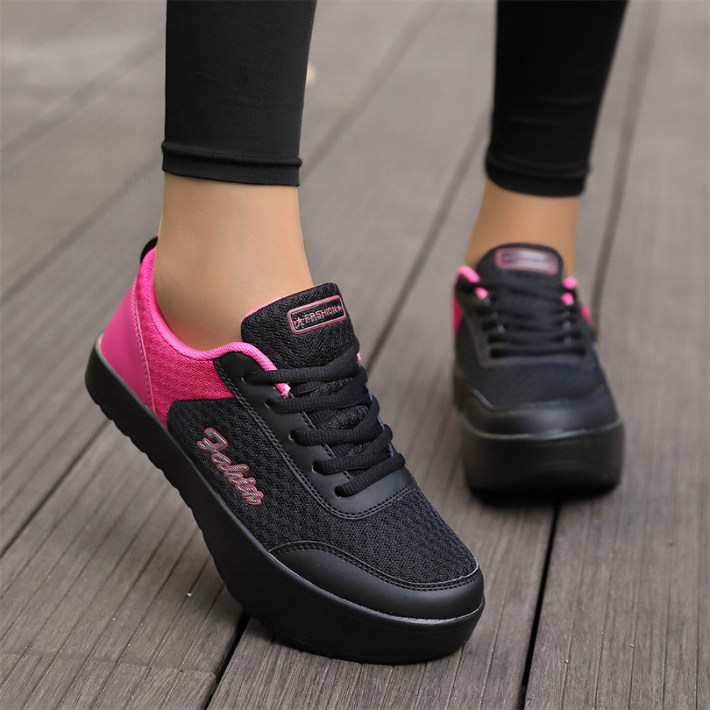 Negative heel shoes for women in summer lumbar and cervical spine mesh breathable front high and low walking shoes stretching fitness shoes casual shoes image 56