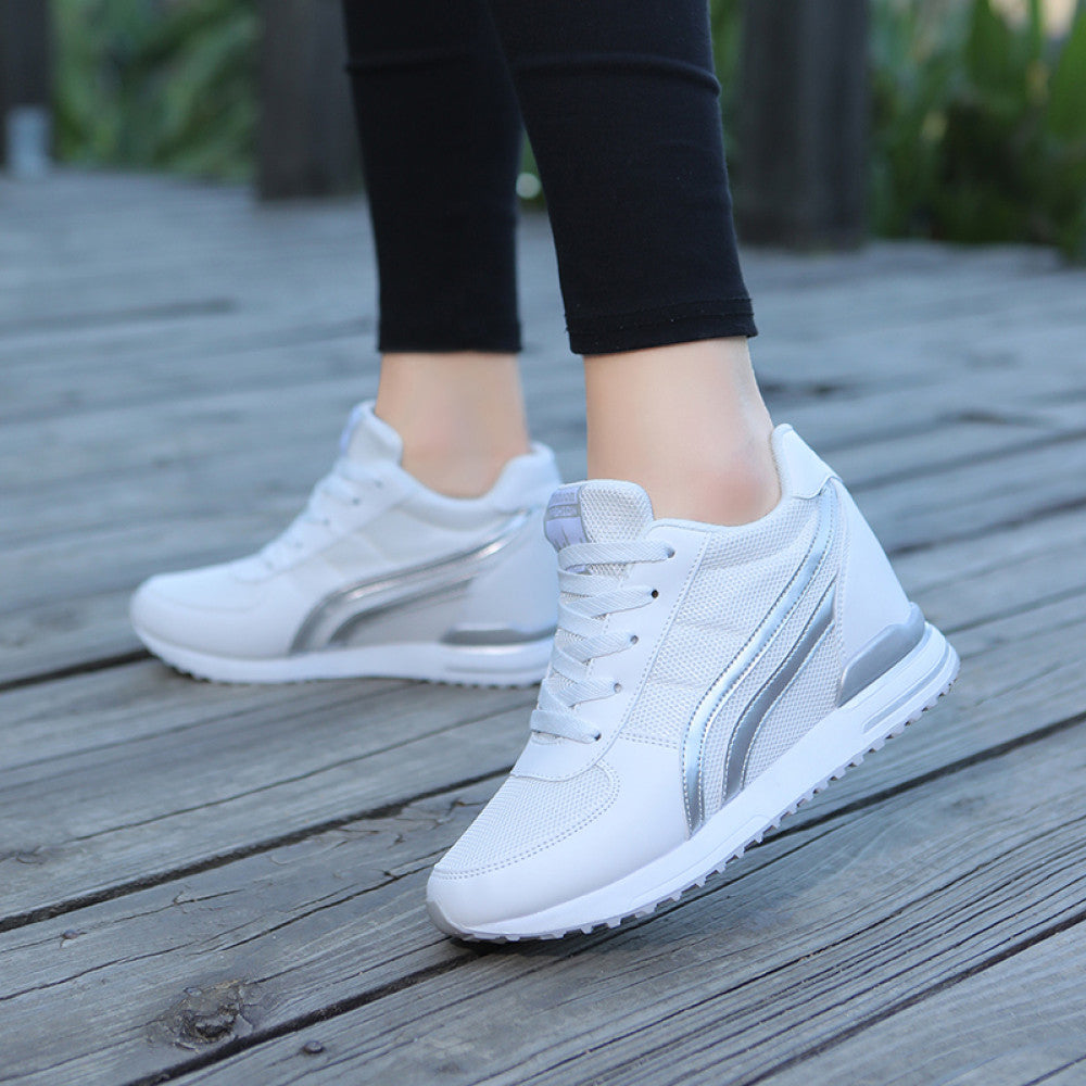 8cm invisible height enhancing thick soled sports shoes for petite women mesh breathable casual shoes for women travel shoes image 117