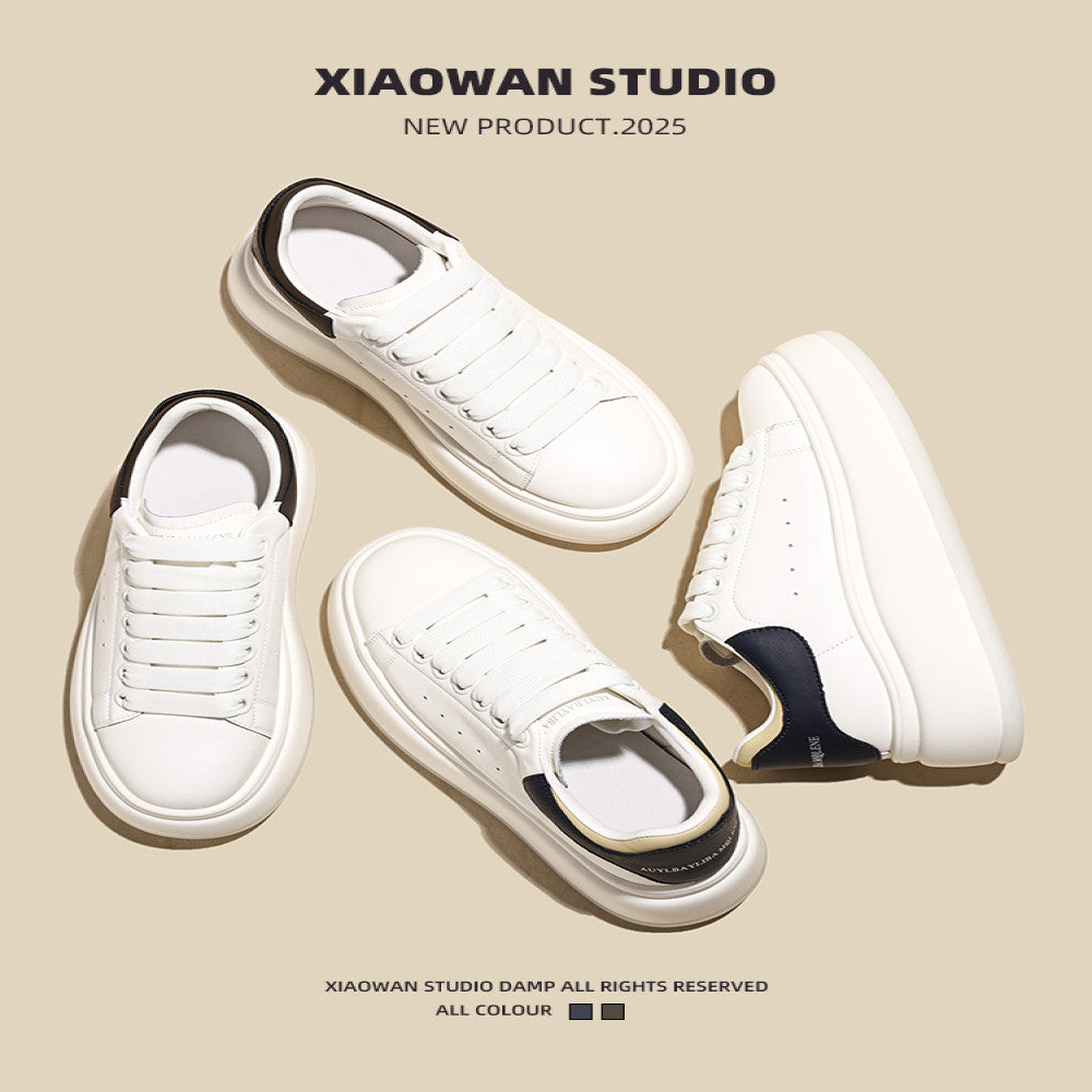 Hot selling white shoes for women in autumn 2025 new thick soled height increasing small and casual versatile sports board shoes image 2