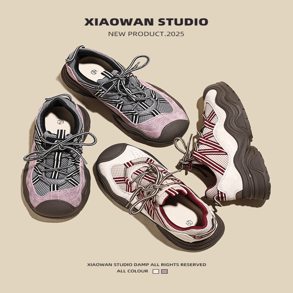 Thick soled height increasing dad shoes women s 2025 autumn new lightweight and versatile casual sports shoes outdoor hiking and mountaineering shoes image 2