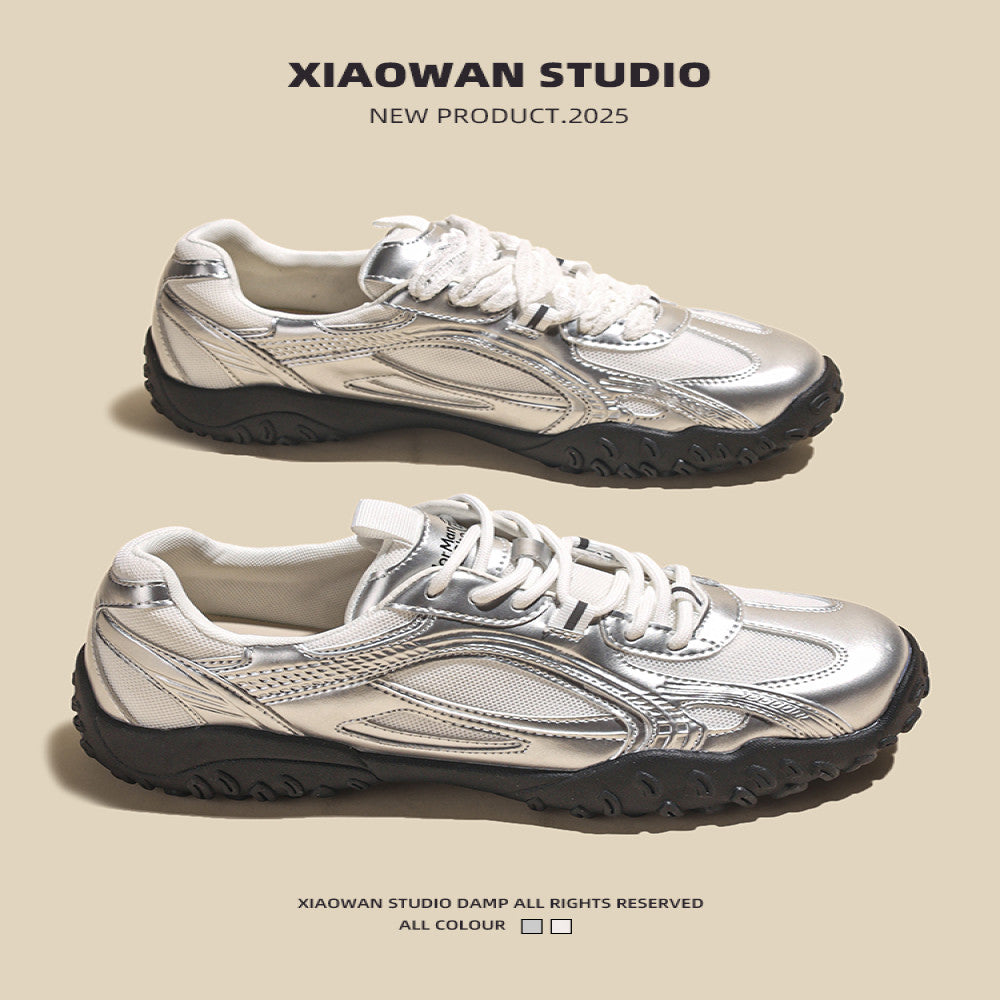 Real leather thick sole height increasing ballet training shoes for women in summer 2025 new casual versatile sports shoes breathable Forrest Gump shoes image 4