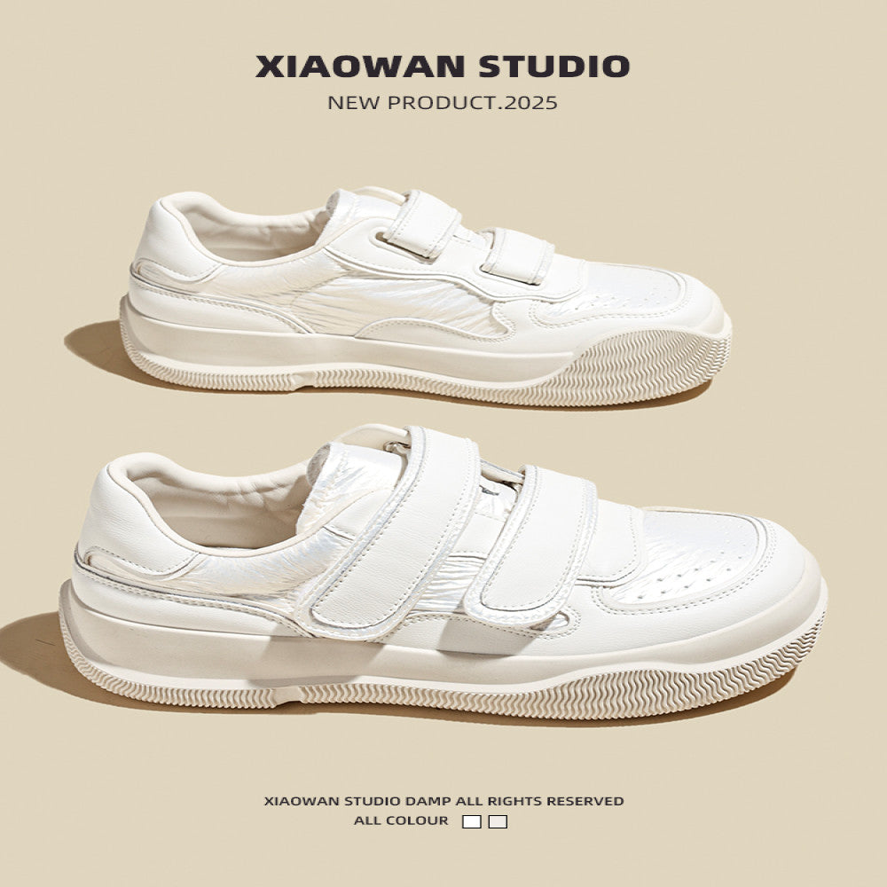 Velcro white shoes for women 2025 spring new style fashionable versatile sports casual shoes thick soled height enhancing genuine leather sneakers image 4