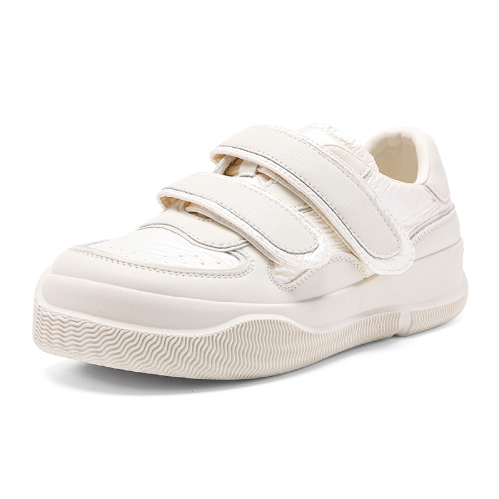 Velcro white shoes for women 2025 spring new style fashionable versatile sports casual shoes thick soled height enhancing genuine leather sneakers image 18