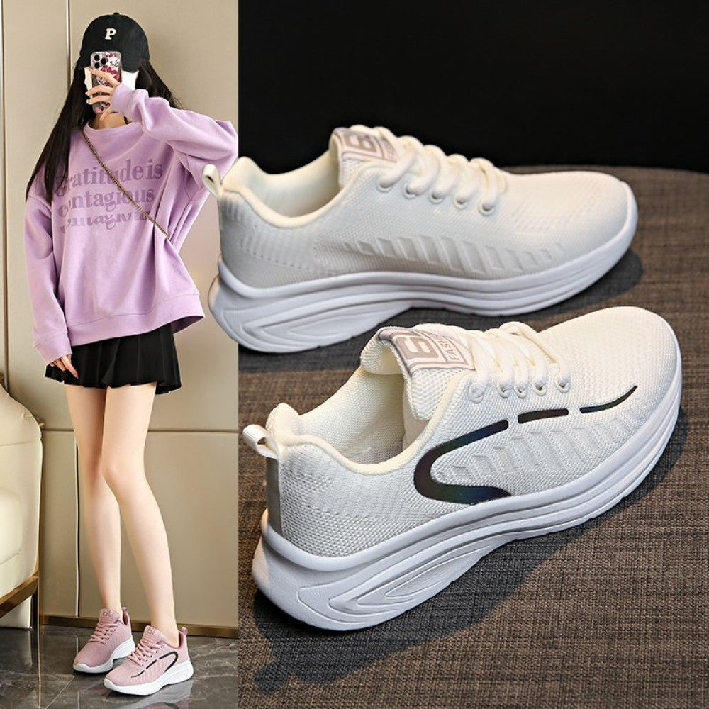 White shoes for women 2024 new spring hot selling sports shoes for middle and high school students lightweight and comfortable soft soled running shoes image 30