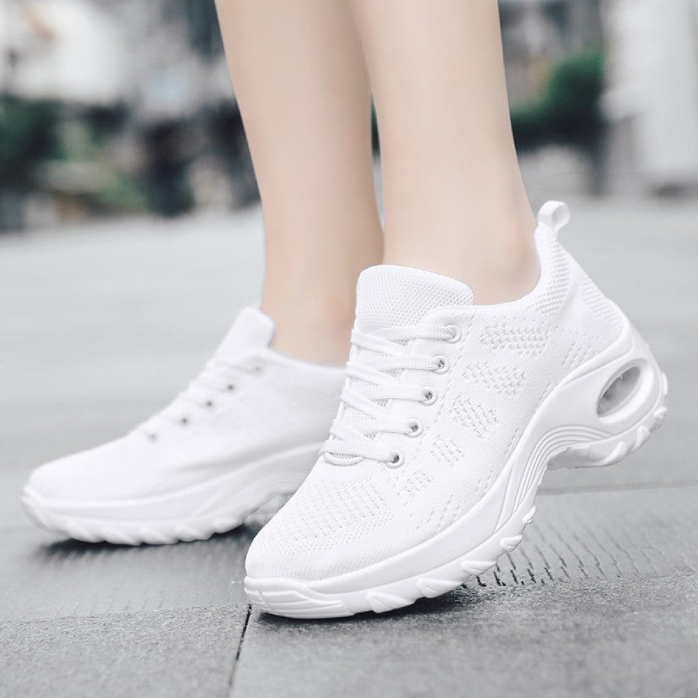 Women s sports shoes mesh breathable casual shoes lace up middle school student running shoes 2024 new air cushion travel shoes image 124